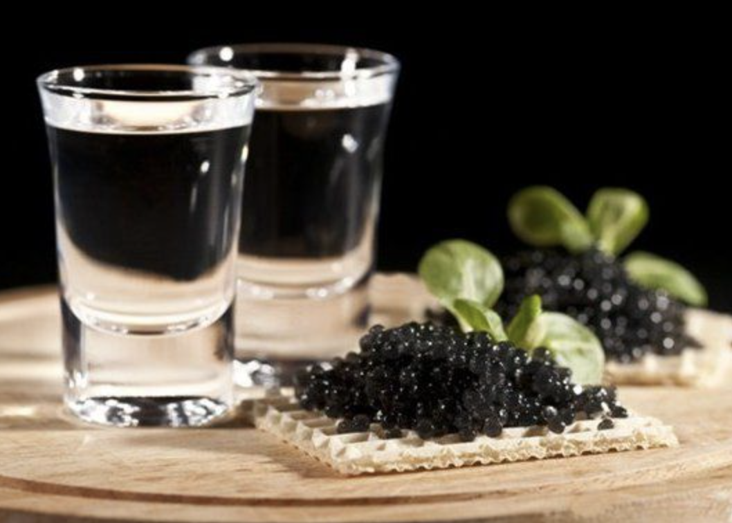 Beluga Caviar and Infused Vodka Shots Ask Carolyn
